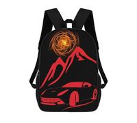 sinyumoney Super Red Car Mochila Escolar Para Niños, Mochila Escolar De Gran Capacidad Para Niños, Mochila Escolar 3D, Regalos Para Niños 17inch