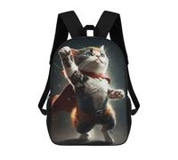 sinyumoney Superhero Cat Costume for Cats Mochila Escolar Resistente Al Agua, Mochila De Viaje, Bolsa Para Computadora - Perfecta Para Viajes, Trabajo Y Uso Diario 17inch