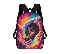 sinyumoney Surfing The Cosmic Rainbow Mochilas Para Niños Mochila Escolar Mochila Escolar Impresa En 3D Para Niños Estudiantes De Primaria Y Secundaria 17inch