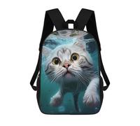 sinyumoney Surprise! Cat Underwater! Mochila Escolar Infantil Impresa En 3D Para Niños, Mochilas De Viaje, Bolsas Para Libros, Mochila Escolar Infantil 17inch