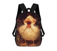 sinyumoney Surprised Duckling Painting Mochila Escolar Infantil De Moda Informal Mochilas Infantiles Impresas En 3D Mochila Grande Para Niño 17inch