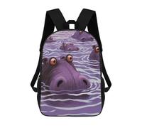 sinyumoney Surprised Hippos Mochila Infantil De Moda Divertida Mochila Escolar Para Niños Y Adolescentes Con Impresión 3D Para Niños 17inch