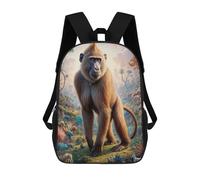sinyumoney Surreal Baboon Safari Mochilas Para Niños Y Estudiantes, Mochilas Escolares Impresas En 3D, Mochilas Para Estudiantes De Primaria Y Secundaria, Mochilas Para Niños Y Niñas 17inch