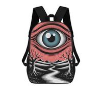 sinyumoney Surreal Eye Landscape Mochila Escolar Infantil Impresa En 3D Para Niños, Mochila De Viaje De Alta Capacidad, Bolsas Para Libros, Mochila Escolar Infantil 17inch