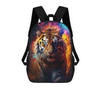 sinyumoney Surreal Fantasy Tiger Mochilas Para Niños Mochila Escolar De Moda Mochila Escolar Impresa En 3D Para Niños Estudiantes De Primaria Y Secundaria 17inch