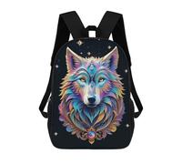 sinyumoney Surreal Galaxy Wolf Mochila De Viaje Para La Universidad Mochilas Para La Escuela/trabajo/viajes 17inch