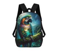 sinyumoney Surreal Parrot Landscape Mochilas Para Niños Y Estudiantes, Mochilas Escolares Impresas En 3D, Mochilas Para Estudiantes De Primaria Y Secundaria Para Niños Y Niñas 17inch