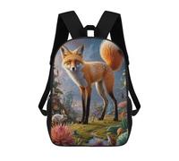 sinyumoney Surreal Safari Fox 3 Mochila Escolar Para Niñas Y Niños, Mochilas De Gran Capacidad, Mochilas Ligeras Para Niños Y Estudiantes 17inch