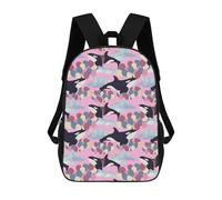 sinyumoney Surreal Sky Flying Orcas Mochila, Mochila Escolar Impresa En 3D, Bolsa Para El Almuerzo Escolar, Mochila De Viaje, Mochila Para Amigos, Mochila Escolar Para Niñas Y Niños 17inch
