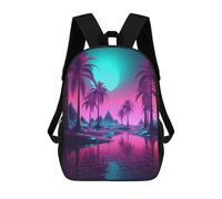sinyumoney Surreal Synthwave Night Mochila Ronaldo, Mochila Infantil, Mochila Escolar Para Estudiantes, Mochila Para Libros, Mochila Escolar Impresa En 3D Para Niños Y Niñas, 17inch