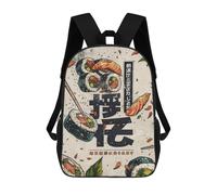 sinyumoney Sushi And Go Japanese Vintage Mochilas Para Niños Y Estudiantes, Mochilas Escolares Impresas En 3D, Mochilas Para Estudiantes De Primaria Y Secundaria, Mochilas Para Niños Y Niñas 17inch