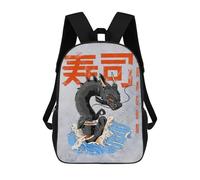 sinyumoney Sushi Dragon Mochilas Infantiles Impresas En 3D, Mochilas De Moda Informales, Mochilas De Viaje Bonitas, Mochilas Informales Para Exteriores Para Niños Y Niñas 17inch