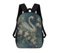 sinyumoney Swan in Blossom Pond Art Print Mochila Escolar De 17 Pulgadas Impresa En 3D Mochilas Infantiles Mochila Genial Impresa En 3D Para Niños De Primaria Y Secundaria