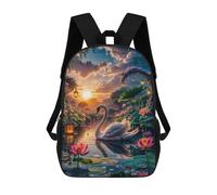 sinyumoney Swan in Divine Lake Mochila Escolar Infantil Impresa En 3D Para Niños, Mochilas De Viaje De Alta Capacidad, Bolsas Para Libros, Mochila Escolar Infantil 17inch
