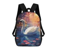 sinyumoney Swan in Enchanted Forest Lake Mochila Escolar Impresa En 3D Mochila Escolar De Moda Para Niños Mochilas Para Niños Estudiantes De Secundaria 17inch