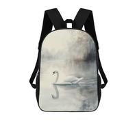 sinyumoney Swan in Misty Lake Mochila Ligera Informal Para El Día A Día, Mochila Escolar Para El Campus, Actividades Al Aire Libre, Viajes Y Deportes 17inch