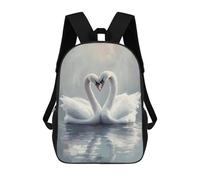sinyumoney Swan Love Heart Painting -1 Mochila Escolar Resistente Al Agua Para Ordenador Portátil: Perfecta Para Viajes, Trabajo Y Uso Diario 17inch
