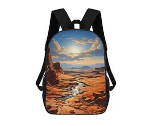 sinyumoney Sweeping Dunes of Dubai Mochila Escolar Para Niños Mochila Escolar Impresa En 3D Mochila Escolar De Moda Para Niños De Primaria Y Secundaria 17inch