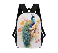 sinyumoney Sweet Peacock Watercolor Mochila Escolar Resistente Al Agua - Perfecta Para Viajes, Trabajo Y Uso Diario 17inch