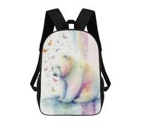 sinyumoney Sweet Polar Bear Mochila Escolar Ligera E Informal Para El Día A Día, Ideal Para La Escuela, El Trabajo O Los Viajes 17inch