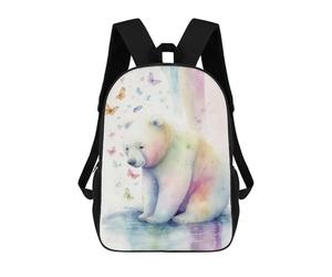 sinyumoney Sweet Polar Bear Mochila Escolar Ligera E Informal Para El Día A Día, Ideal Para La Escuela, El Trabajo O Los Viajes 17inch