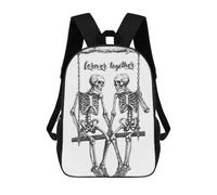 sinyumoney Swing Skeleton Love Mochila Escolar Infantil De Moda Informal Mochilas Infantiles Impresas En 3D Mochila Grande Para Niño 17inch
