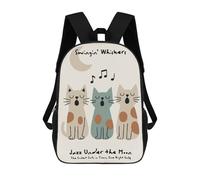 sinyumoney SwinginWhiskers Jazz Cats Mochila Escolar, De Viaje, Universitaria, Para El Campus, Para Actividades Al Aire Libre Y Deportes 17inch