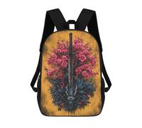 sinyumoney Sword Dragon Cherry Blossom Art Print-1 Mochila Escolar Infantil Impresa En 3D 17inch Mochilas De Moda Para Niños De Primaria Y Secundaria