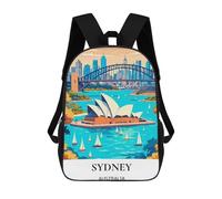 sinyumoney Sydney, Australia Cityscape Mochilas Para Niños Y Estudiantes, Mochilas Escolares Impresas En 3D, Mochilas Para Estudiantes De Primaria Y Secundaria Para Niños Y Niñas 17inch