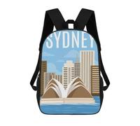 sinyumoney Sydney Australia Mochila, Mochila Infantil, Mochila Escolar Para Estudiantes, Mochila Para Libros, Mochila Escolar Impresa En 3D Para Niños Y Niñas 17inch