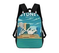 sinyumoney Sydney Australia Travel Mochila, Mochila Infantil, Mochila Escolar Para Estudiantes, Mochila Para Libros, Mochila Escolar Impresa En 3D Para Niños Y Niñas 17inch