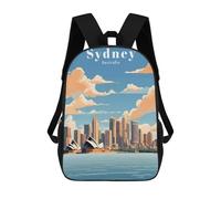 sinyumoney Sydney Australia Travel Mochila, Mochila Infantil, Mochila Escolar Para Estudiantes, Mochila Para Libros, Mochila Escolar Impresa En 3D Para Niños Y Niñas 17inch