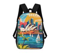 sinyumoney Sydney Harbor Vibes Mochila, Mochila Infantil, Mochila Escolar Para Estudiantes, Mochila Para Libros, Mochila Escolar Impresa En 3D Para Niños Y Niñas 17inch