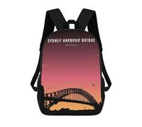 sinyumoney SYDNEY HARBOUR BRIDGE Mochila Escolar Informal Para El Día A Día, Ideal Para El Trabajo, El Colegio, El Camping, Las Aventuras Al Aire Libre Y Los Viajes Diarios 17inch