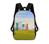 sinyumoney Sydney Mochila Escolar Infantil Impresa En 3D Para Niños, Mochila De Viaje De Alta Capacidad, Bolsas Para Libros, Mochila Escolar Infantil 17inch