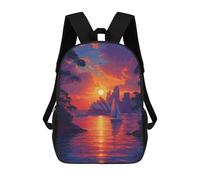 sinyumoney Sydney Opera House Sunset Mochilas Escolares De Moda Para Papelería, Impermeables, Informales, Para Hombres, Mujeres Y Adolescentes 17inch