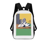 sinyumoney Sydney Opera House Vintage Mochila Infantil, Mochila Escolar Infantil, Mochilas Escolares Impresas En 3D Para Niños Y Estudiantes Adolescentes 17inch