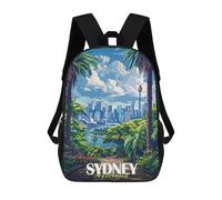 sinyumoney Sydney Skyline Mochilas Infantiles Mochila Escolar Mochila Impresa En 3D Para Niños Mochilas De Viaje Bolsas Para Libros Mochila Escolar Para Niños 17inch