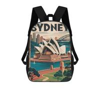 sinyumoney Sydney Travel Mochila Escolar Infantil Impresa En 3D Para Niños, Mochilas De Viaje, Bolsas Para Libros Para Niños Estudiantes De Primaria 17inch