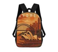 sinyumoney Sydney Travel Mochila Escolar Infantil Impresa En 3D Para Niños, Mochilas De Viaje De Alta Capacidad, Bolsas Para Libros, Mochila Escolar Infantil 17inch