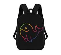 sinyumoney Symbol Whale Animal Mochila Escolar Para Niñas Mochila Impermeable Mochila Informal De Día Mochila Ligera Para Niño Y Niña Mochila Escolar 17inch