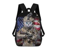 sinyumoney Tabby Cat Elite Soldier Mochila Escolar Resistente Al Agua - Perfecta Para Viajes, Trabajo Y Uso Diario 17inch