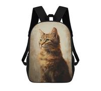 sinyumoney Tabby Cat Portrait Painting -1 Mochila Escolar Grande Resistente Al Agua Para Portátil Para La Escuela/trabajo/viajes 17inch