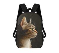 sinyumoney Tabby Cat Portrait Painting Mochilas Escolares, De Viaje Y Universitarias Para Hombres, Mujeres Y Adolescentes 17inch