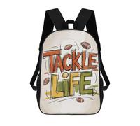 sinyumoney Tackle Life Football Graphic Mochila De Negocios Resistente Para Portátil Para Niñas, Niños Y Adolescentes 17inch