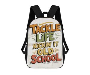 sinyumoney Tackle Life Old School Graphic Art Mochila De Viaje Resistente Al Agua, Mochila Para Computadora Portátil Para Campus, Viajes Al Aire Libre Y Deportes 17inch