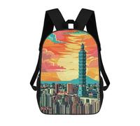 sinyumoney Taipei Taiwan City Mochila Escolar Infantil Impresa En 3D Para Niños, Mochilas De Viaje De Alta Capacidad, Bolsas Para Libros, Mochila Escolar Infantil 17inch