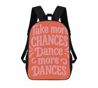 sinyumoney Take More Chances, Dance More Dances Mochila Escolar, Mochila De Negocios Para Portátil, Mochila Informal Unisex Para Hombres, Mujeres Y Adolescentes 17inch
