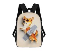 sinyumoney TAPED CORGI Mochila Escolar Impresa En 3D Para Niños, Mochila Escolar Informal De Moda Para Viajes Para Niños Y Estudiantes 17inch
