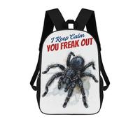 sinyumoney Tarantula Watercolor Art I Keep Calm, You Freak Out Tarantula Mochila Escolar Ligera E Informal Para Adolescentes, Niños, Mujeres Y Hombres 17inch